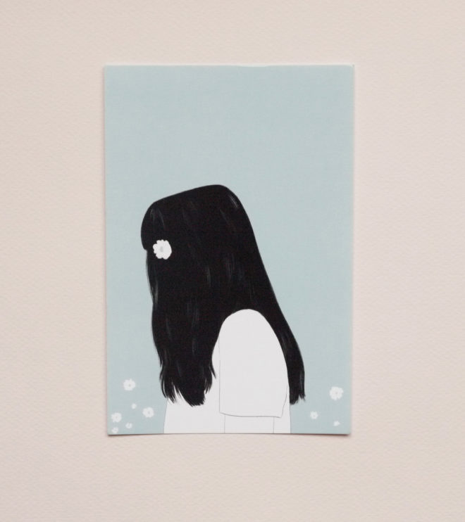 Postcard - Flower Girl