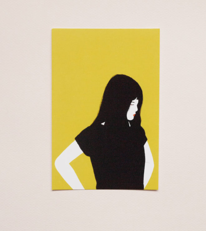 Postcard - Yellow Girl