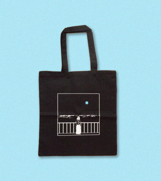 Staring at the Sea Tote Bag - Night Edition